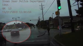 Dashcam video of high-speed pursuit released, police seek 1 suspect