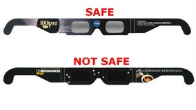 Solar eclipse glasses given out by UWM are not safe