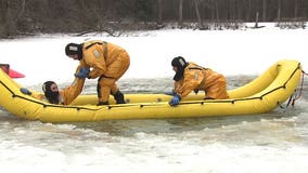 Training to save lives: North Shore Fire Department officials reinforce skills when it comes to ice rescues