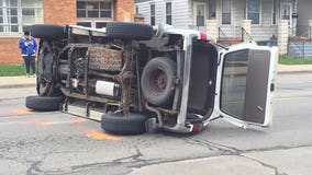 Firefighters dispatched to rollover crash on Milwaukee's south side