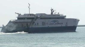 Lake Express Ferry moved out of storage for 2014 season