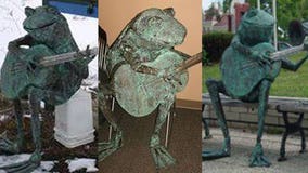 "It's just mean!" Guitar-playing frog statue stolen from West Bend, reward now offered