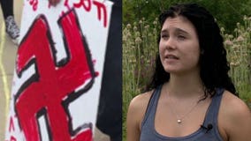 UWM student fights citation for taking, destroying swastika sign during campus protest