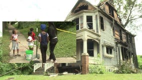 'They didn't have to burn down the house:' Young siblings join cleanup efforts near 40th and Lloyd