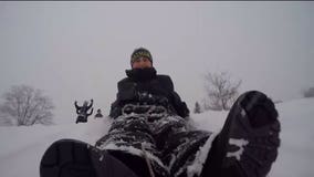 For some, 6+ inches of snow meant Sunday Funday on the sledding hill in downtown Racine!