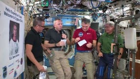 Lofty Thanksgiving: Astronauts feasting on pouches of turkey