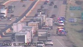 All lanes now clear on I-94 SB near Highway KR in Racine after traffic stop led to closure