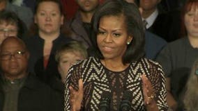 First Lady Michelle Obama campaigns in Racine