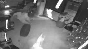 SHOCKING VIDEO: Man struck by tire flying through window