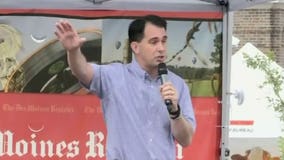 "I am not intimidated:" Gov. Walker is defiant as he rallies supporters at Iowa State Fair