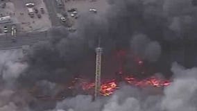 Fire engulfs buildings on New Jersey boardwalk hit by Sandy