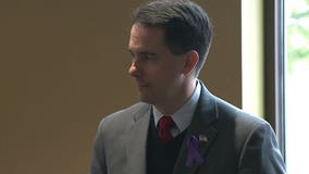 Gov. Walker tours Sojourner Family Peace Center as a part of Domestic Violence Awareness Month