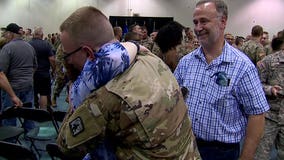 350+ National Guard members get emotional send-off before deployment; 'A little bit anxious'