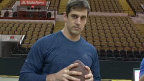 Watch: Amazing trick shots with Aaron Rodgers and Chris Paul at UWM Panther Arena