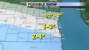 Another dose of light snow expected to arrive Tuesday evening