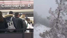 Record-setting number of Thanksgiving travelers slowed by coast-to-coast storms