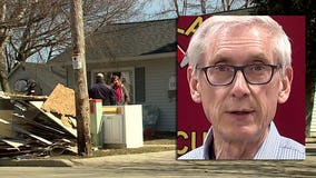 'These are trying times:' As Gov. Evers tours flood damage in Fond du Lac, volunteers help clean up