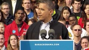 President Obama speaks to supporters at the University of Wisconsin