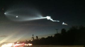 Brilliant light over SoCal skies after SpaceX launches rocket from Vandenberg Air Force Base