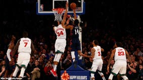 Antetokounmpo paces Bucks past Knicks to home-and-home sweep; 112-96