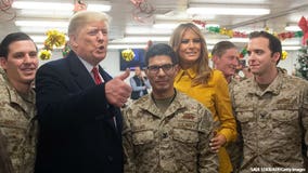 President Trump in Iraq on 1st visit to troops in troubled region