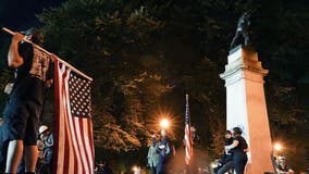 Portland protest peaceful after federal presence reduced