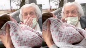 'Beautiful, but heartbreaking:' Baby girl meets namesake great-grandmother through car window