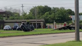 Greenfield police officer injured in rollover crash during pursuit: 'Thank God he's OK'