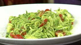 Yum! Learn how to prepare zucchini noodles with avocado cream sauce