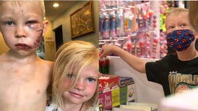 'It's been surreal:' 6-year-old who saved 4-year-old from dog attack gets shopping spree at candy store