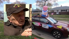 'This was really special:' World War II veteran honored with parade on 75th anniversary of VE Day