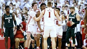 Wisconsin edges No. 14 Michigan State 64-63