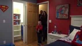 "He's definitely a super hero:" Boy battling cancer gets a dream bedroom thanks to volunteers