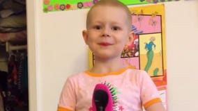 "I am brave:" Be inspired by 5-year-old Hannah who created a cancer "commercial"