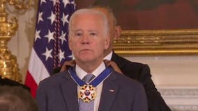 President Obama surprises a teary-eyed VP Joe Biden with the Presidential Medal of Freedom