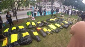 Coalition for Justice holds "a day of resistance" in Red Arrow Park for victims of violence