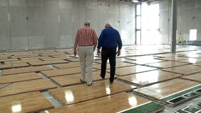 'Put the final coats on:' Sneak peak of Milwaukee Bucks flooring for new court