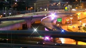 Motorcyclist thrown from bike over barrier wall on ramp to I-94 WB in Marquette Interchange