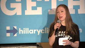 Chelsea Clinton campaigns for her mother, Hillary Clinton in Milwaukee, Eau Claire, Oshkosh