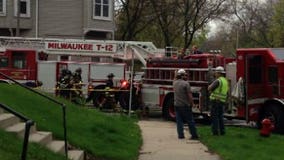 PHOTOS: Fire crews battle blaze at home on E. Clarke Street
