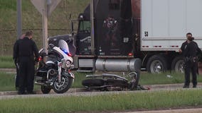 1 seriously injured after crash involving motorcycle, semi in Milwaukee