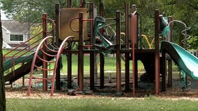 MFD responds to fire at playground at Butterfly Garden near 37th and Meinecke
