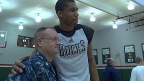 "The Bucks support us very well:" Veterans Day is "Military Night" at BMO Harris Bradley Center