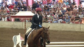 Wisconsin teen wins blue ribbon in State Fair horse jumping competition