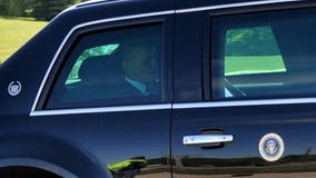 PICTURES: President Obama's motorcade departs airport