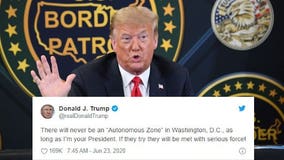 President Trump threat on DC ‘autonomous zone’ flagged on Twitter for violating ‘rules about abusive behavior’