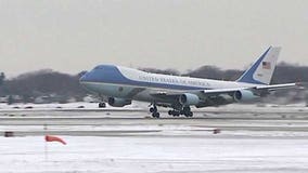 Pres. Obama, Air Force One arrive at 128th Air Refueling Wing
