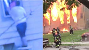 Family of woman caught on camera setting fire to home says fight with boyfriend prompted arson