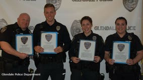 Glendale PD honors officers who jumped into action to save life of man not breathing, without pulse