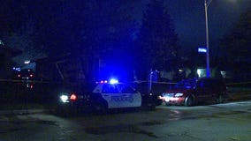 Garage destroyed by fire, possibly sparked by blown transformer